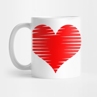 Red Hearts 01 White Mug